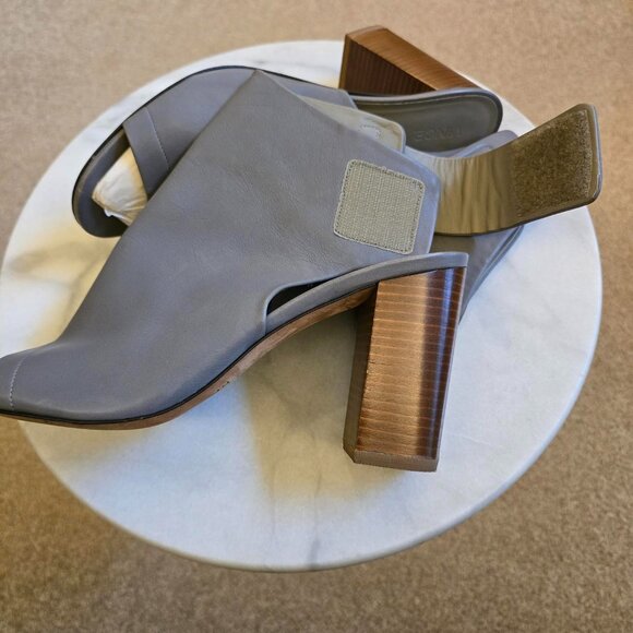 VINCE Faye Leather Booties – Gray, Peep Toe, Made in Italy – Size 10M (EUR 40) - Picture 10 of 13